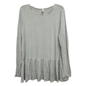 MTS Green Relaxed Ruffled Tunic Size Large